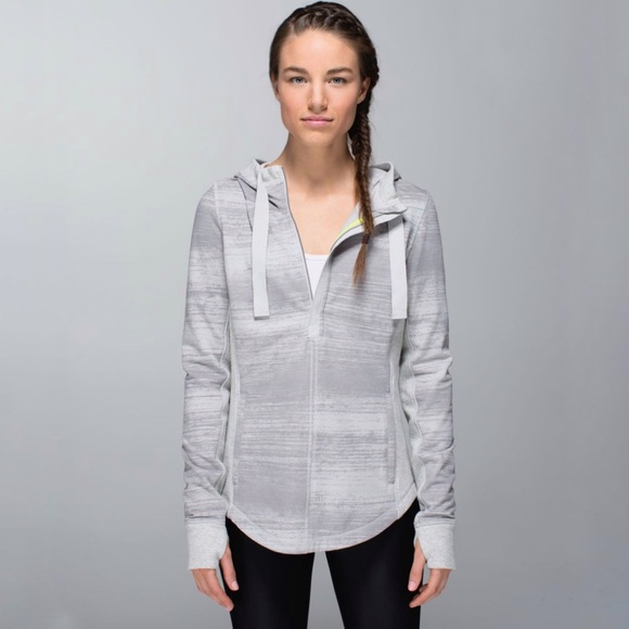Lululemon silver spoon grey Post Sweat Pullover 1/2 zip neck hoodie sweatshirt - Picture 10 of 15